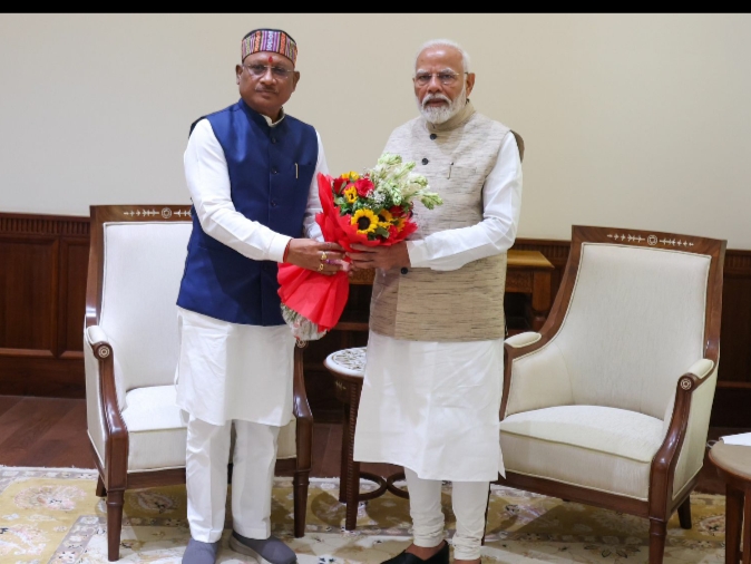 छत्तीसगढ़ के मुख्यमंत्री विष्णुदेव साय ने प्रधानमंत्री नरेंद्र मोदी से की मुलाक़ात…