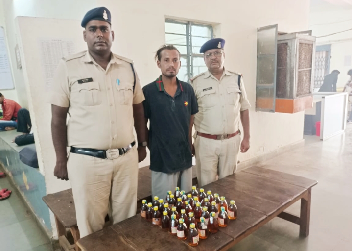 अवैध रूप से शराब परिवहन करते आरोपी राजू चेलक गिरफ्तार…