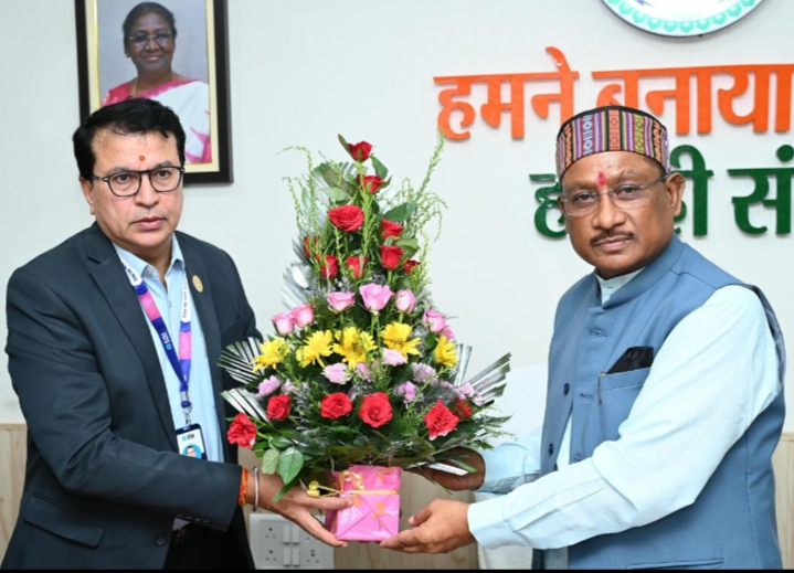 मुख्यमंत्री से एसबीआई के मुख्य महाप्रबंधक चंद्रशेखर शर्मा ने की सौजन्य मुलाकात…