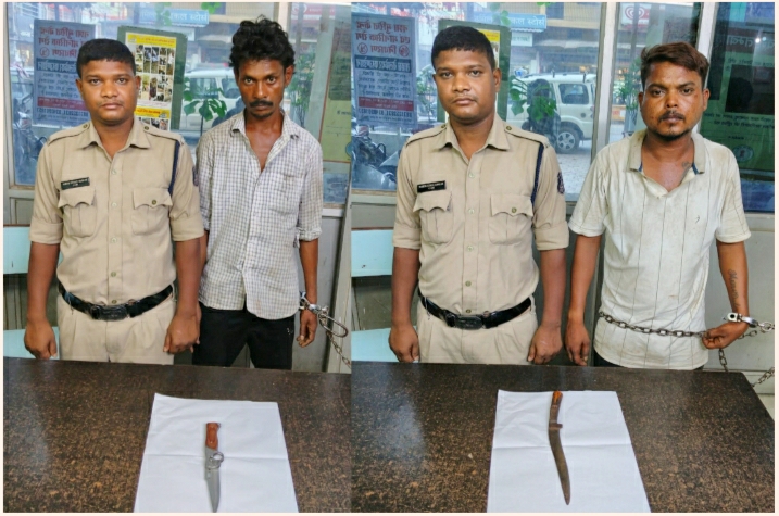 धारदार चाकुओं के साथ दो चाकूबाज गिरफ्तार…