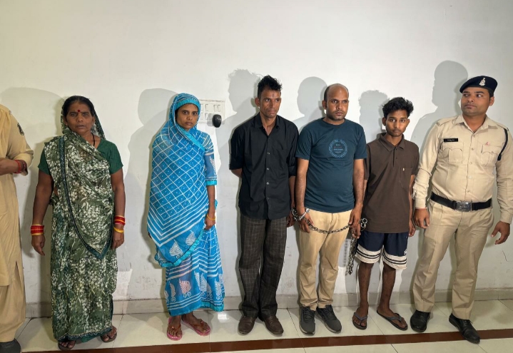 हत्या की घटना को अंजाम देने वाले 02 महिला आरोपी साहित कुल 05 आरोपी गिरफ्तार…