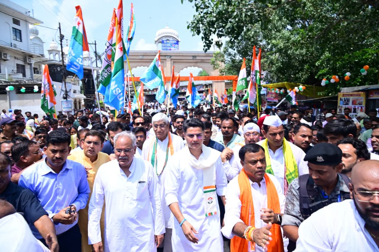 वोट चोर गद्दी छोड़ के तीसरे दिन राजनांदगांव, दुर्ग एवं भिलाई में हुये बड़े कार्यक्रम…