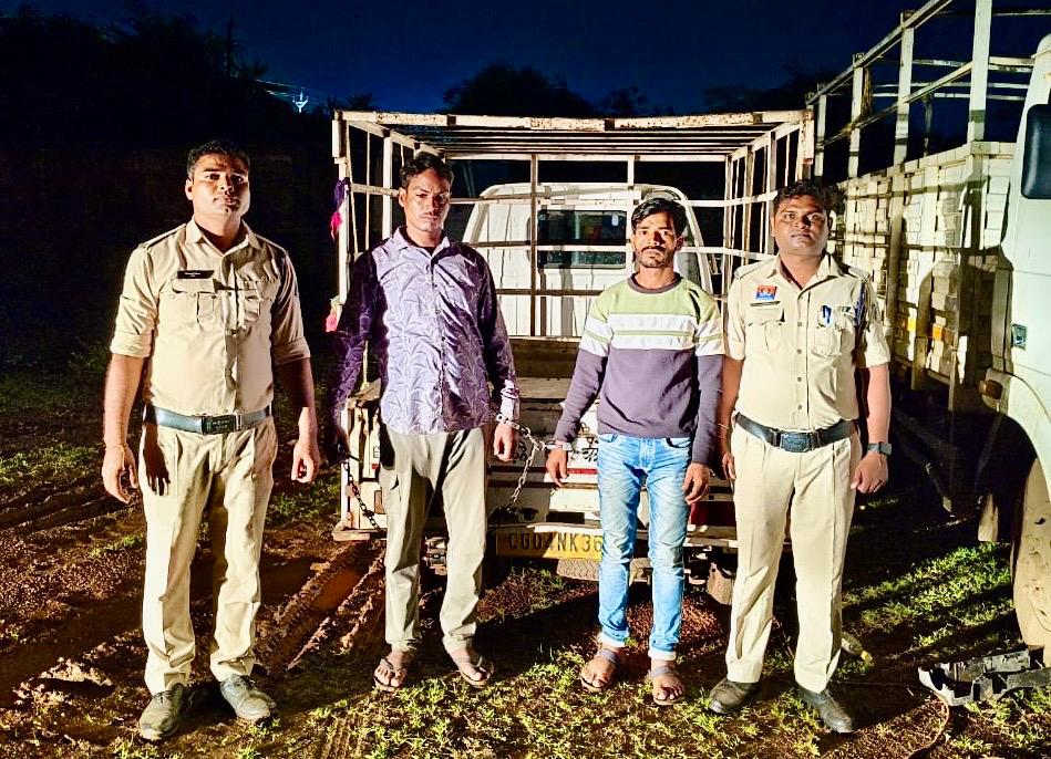 थाना तिल्दा नेवरा क्षेत्रांतर्गत ग्राम खपरीकला स्थित निर्माणाधीन रेलवे अण्डर पासिंग से एम.एस. प्लेट चोरी करने वाले 02 आरोपी गिरफ्तार…