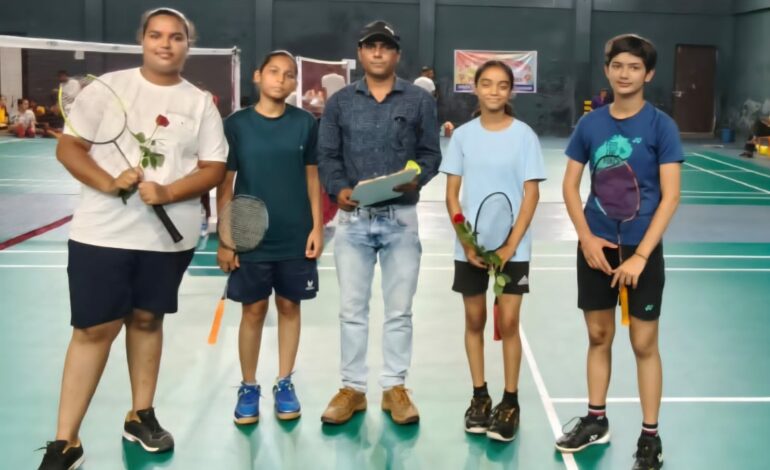 राज्य स्तरीय बैडमिंटन के सेमीफाइनल में आर्या दुबे पहुंची…