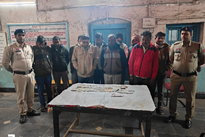 थाना आरंग क्षेत्रांतर्गत ग्राम भानसोज स्थित खार में जुआ खेलते 10 जुआरियों को किया गया गिरफ्तार…