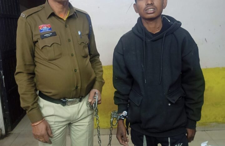 धारदार चाकू के साथ आरोपी मन्नू सोनवानी गिरफ्तार…