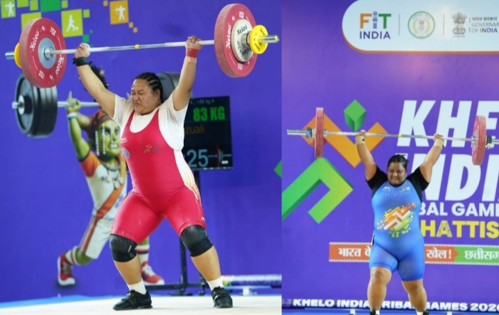 खेलो इंडिया ट्राइबल गेम्स 2026: महिला 86+ किग्रा वेटलिफ्टिंग में मिजोरम की ज़ोसांगज़ुआली ने जीता स्वर्ण…