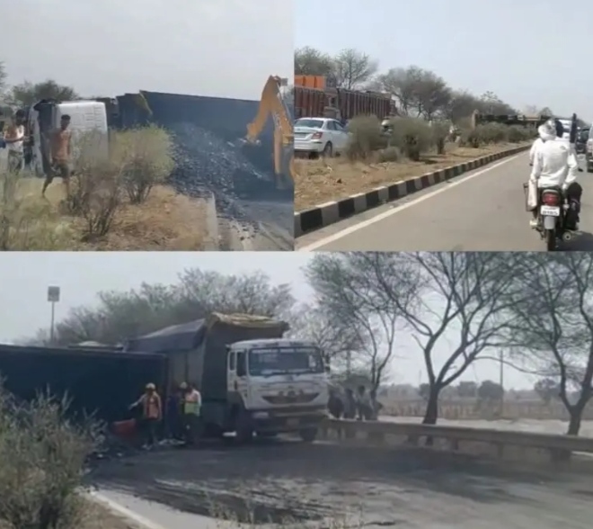 बड़ा हादसा: सुबह सिमगा के पास कोयले से भरा ट्रेलर पलटा, यातायात हुआ प्रभावित…