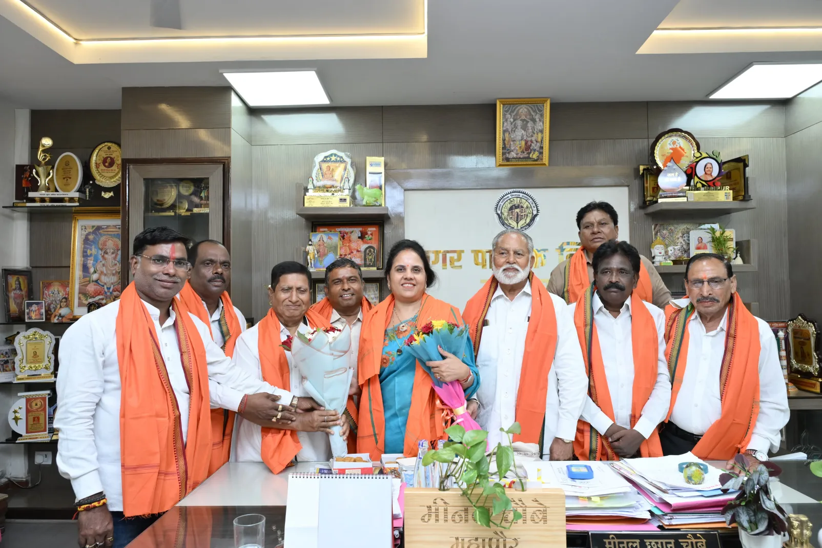 महापौर मीनल चौबे से मिले रायपुर नगर निगम में 10 नामांकित पार्षद एल्डरमेन…