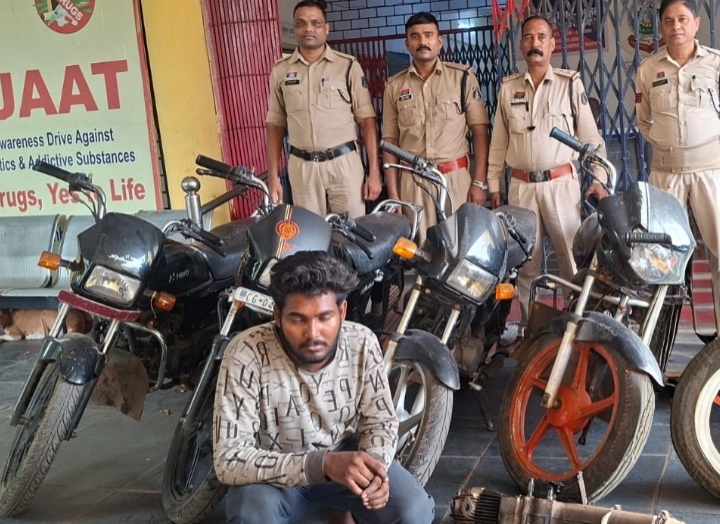 लगातार मोटरसाइकिल चोरी की घटनाओं का खुलासा, 01 अपचारी बालक एवं 01 आरोपी गिरफ्तार…