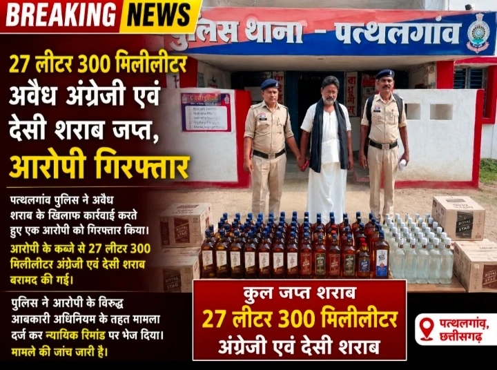 अवैध शराब के साथ आरोपी विश्वनाथ शर्मा गिरफ्तार, भेजा गया जेल…
