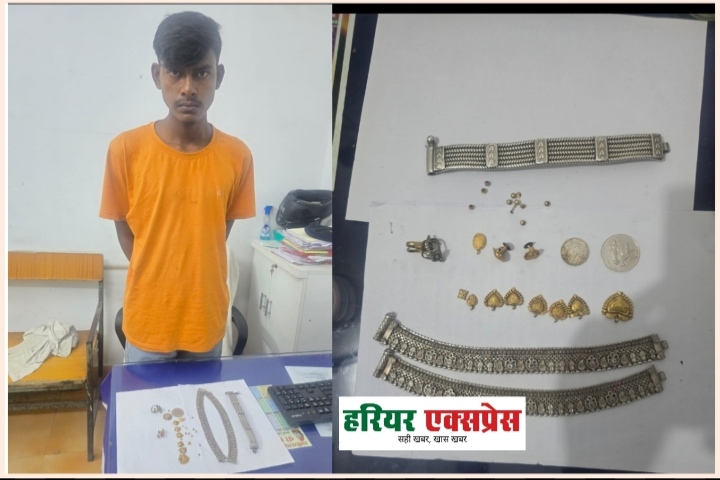 लाखों के सोने-चांदी के जेवरात चोरी करने वाले 01 आरोपी व विधि के साथ संघर्षरत बालक सहित 02 पुलिस गिरफ्त में…