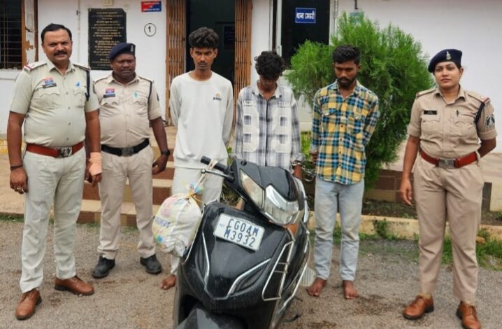 अवैध गांजा परिवहन एवं तस्करी करते 03 आरोपी गिरफ्तार…