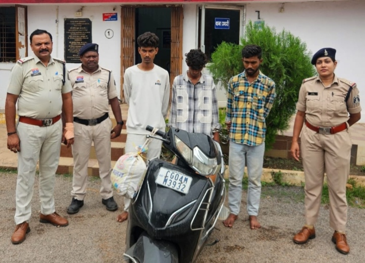अवैध गांजा परिवहन एवं तस्करी करते 03 आरोपी गिरफ्तार…