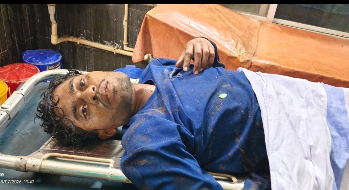 नेशनल हाईवे पर खतरनाक दुर्घटना मोटरसाइकिल चालक युवक का पैर टूटकर अलग…