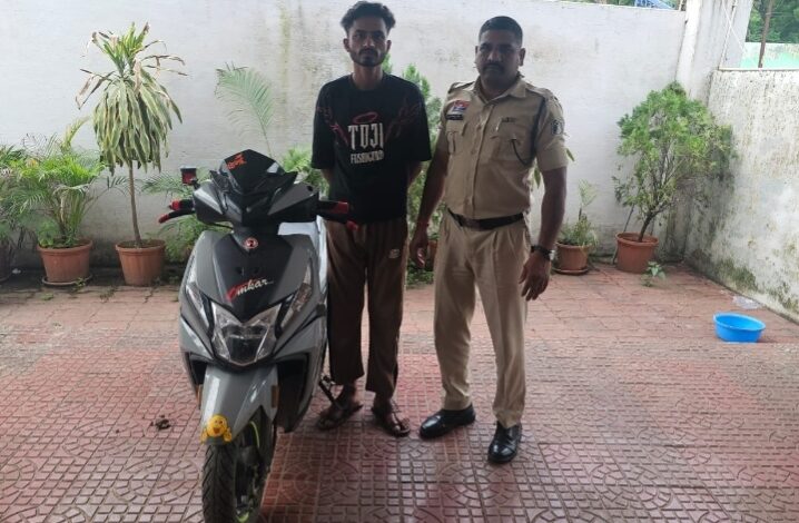 दोपहिया वाहन चोरी करने वाला आरोपी ओंकार यादव गिरफ्तार…