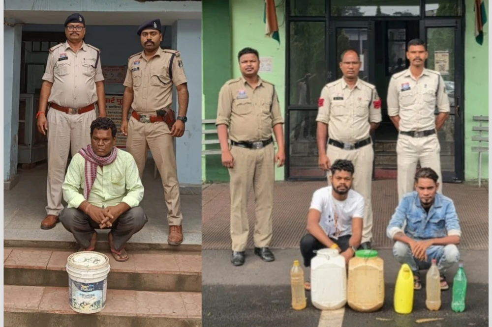 साइबर, घरघोड़ा, पुसौर, पूंजीपथरा एवं चौकी खरसिया पुलिस ने 69.66 लीटर अवैध शराब की जब्त…