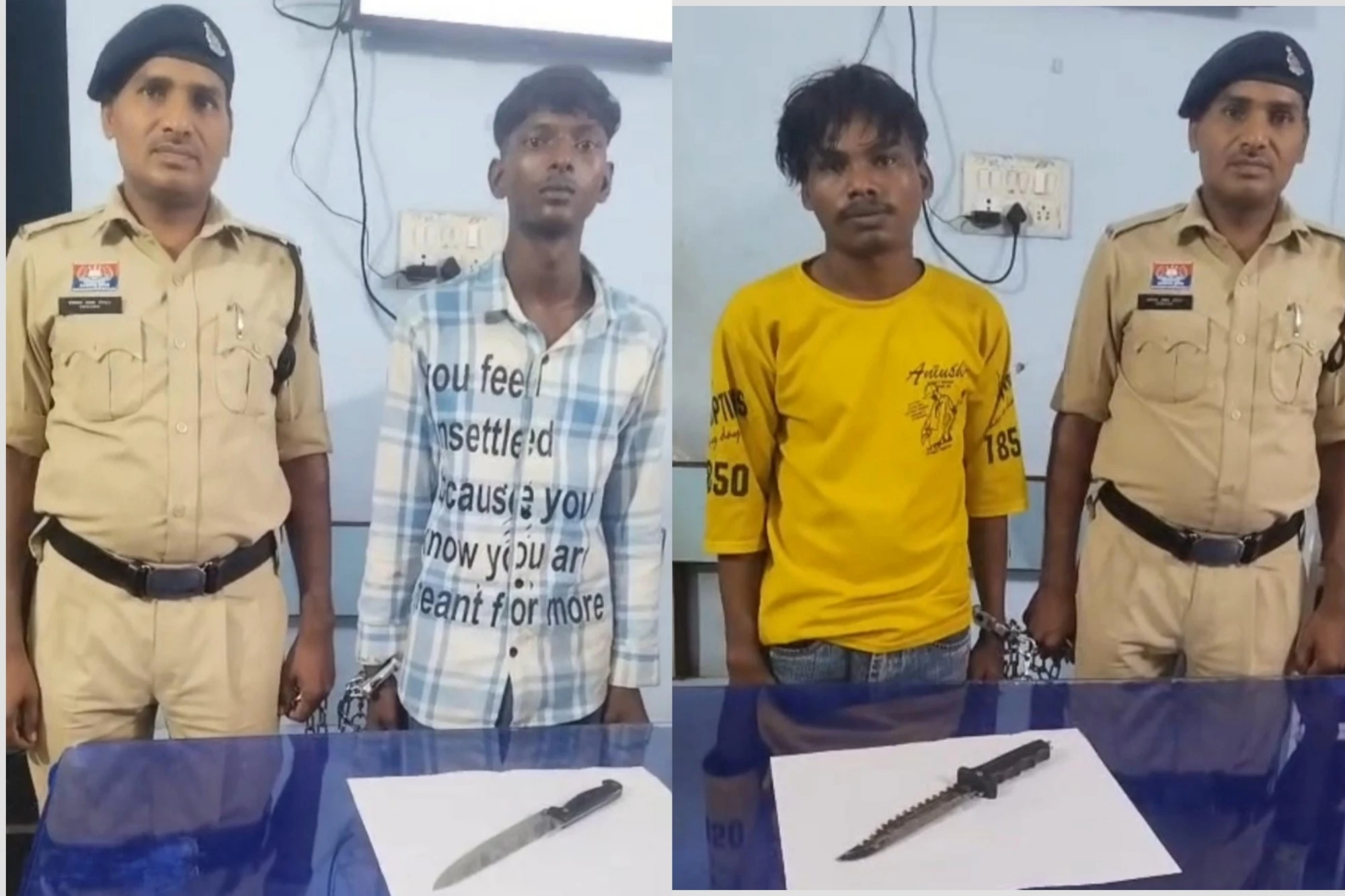 पेट्रोलिंग के धारदार चाकू के साथ 02 आरोपी गिरफ्तार…